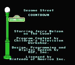 Sesame Street: Countdown title screenshot